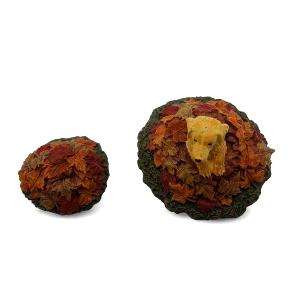 DEPARTMENT 56 Harvest Fields Pup Dog In Leaves Figurine Set Retired - Picture 7 of 10